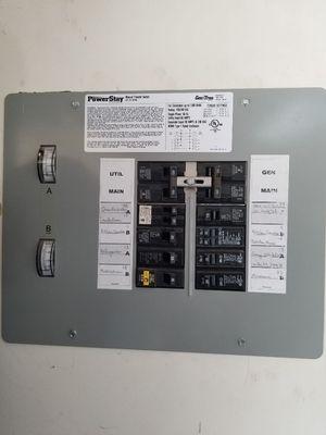 Generator Transfer switch.  Back up Power Generator installation.