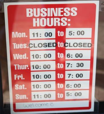 Business Hours