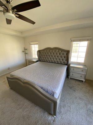 King size bed frame + matching nightstands