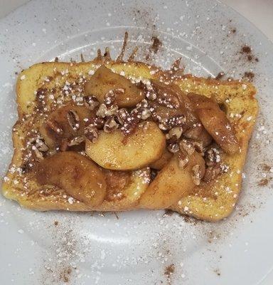 Challah French Toast with Apples and Pecans