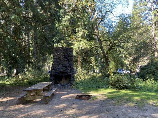 Cool site with an old fireplace.