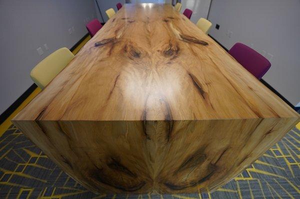 Live edge conference room table for a Fortune 500 Company.