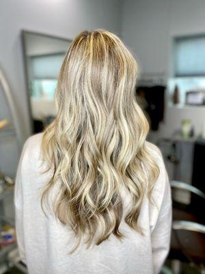 blonde balayage highlights Granger indiana