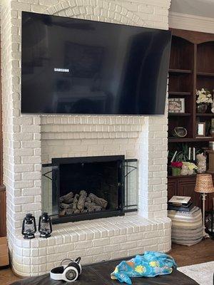 Painted fireplace