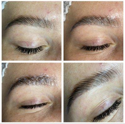 Step by steps brow lamination