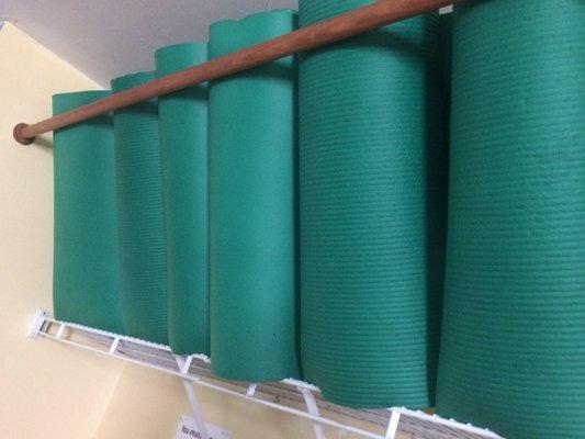 New yoga pads for Nancy's much needed Power Stretch class!