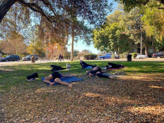 Private Yoga Class for a family.