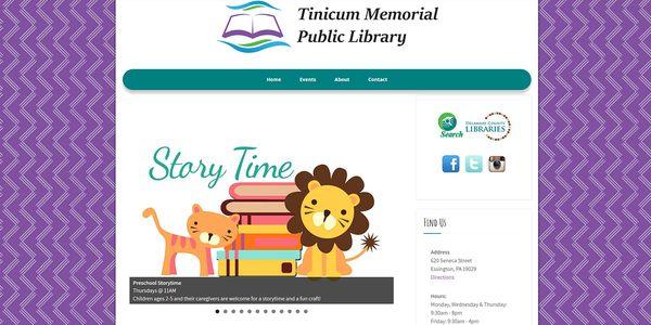 Custom Logo Design and Website Design for Local Library.