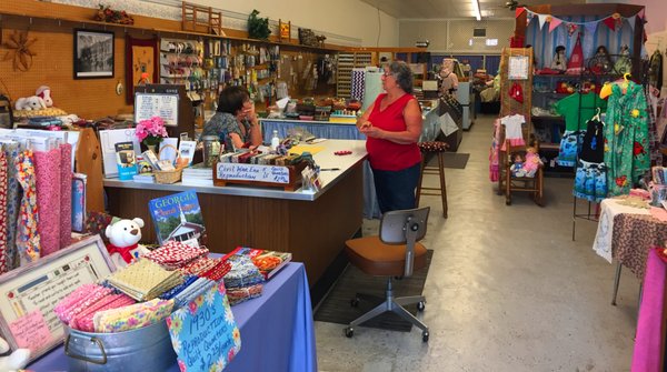 Drop by, take time to talk with the owner at Memories and More Fabrics and Frills fabric store  for down-home sewing and quilting advice.