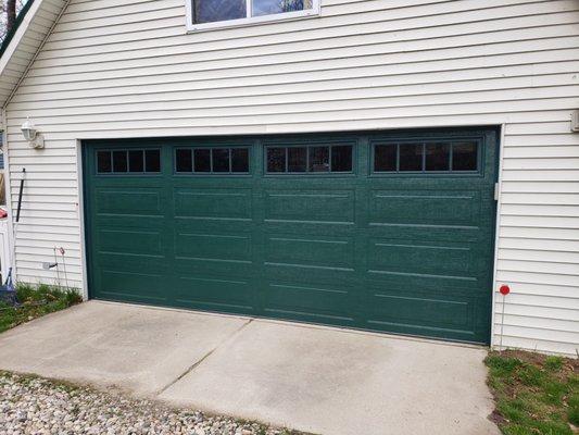 Safeway 67 in hunter green with stock bridge windows, installed by our technicians Mike and Adam.