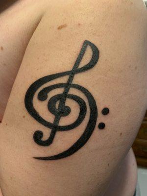 Bass clef/treble clef combined