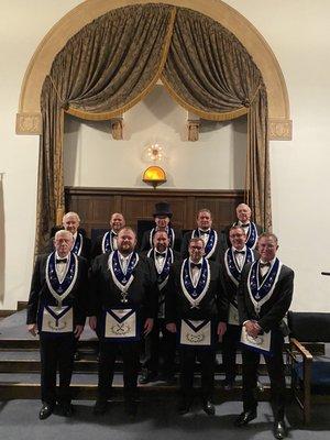 The 2022 Meudell Oildale Lodge No. 695 officers.