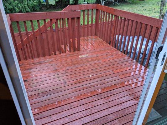 Removal of existing deck.