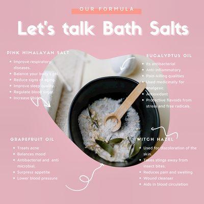 Organic handmade Aromatherapy bath salt benefits...