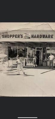 Original owner Warren Simpson (left) in front of the store.