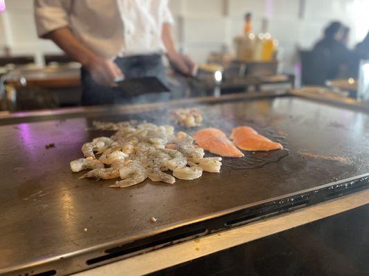 Shrimp and Salmon Combination Dinner