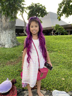 Purple and pink hair done by Sandra k