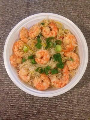 Rice and Vegetables Noodles with Shrimps