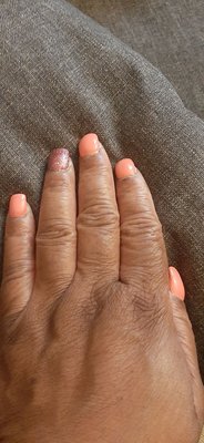 Nail repair and polish change.