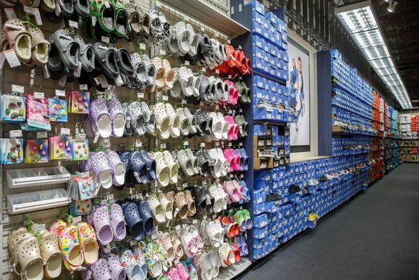 Shot of Popular Brand Section (I.e. Croc Shoe Wall)