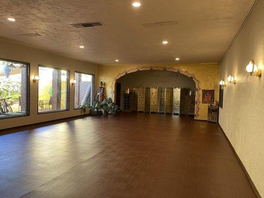 Indoor yoga space