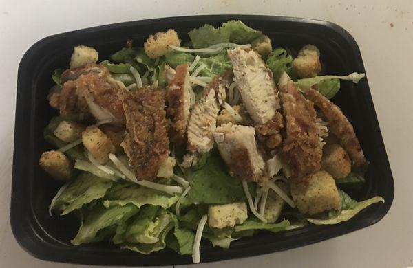 Caesar Salad with fried chicken