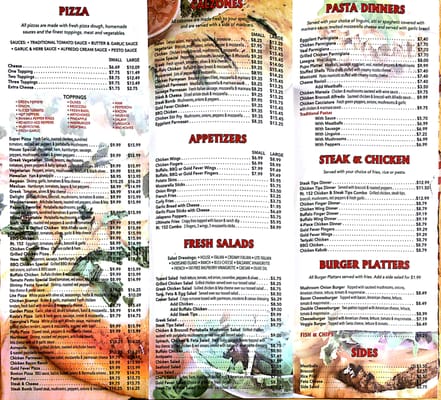 Menu back