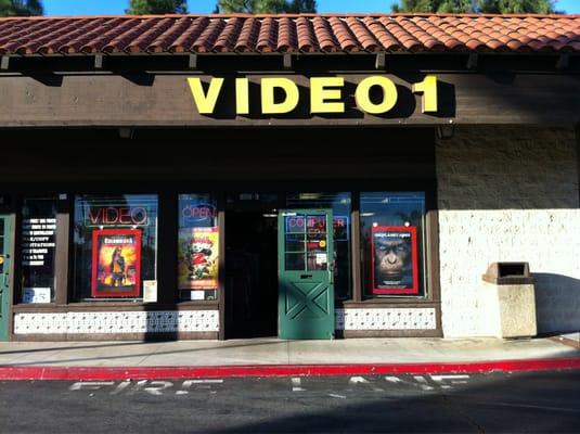 Front of the video store!