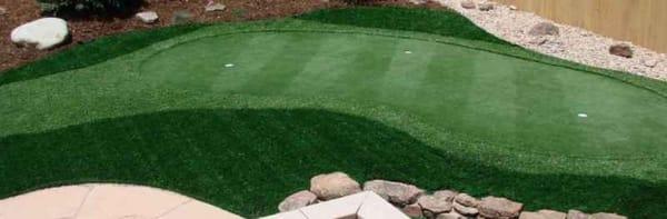 Artificial Turf is our specialty and putting greens are a great use for this evergreen ground cover!