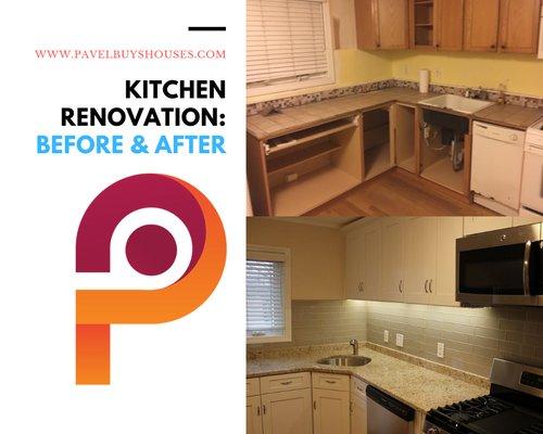 Kitchen rehab project.. new granite counters, pure white shaker cabinets, all stainless appliances + smoke grey glass subway tiles :)