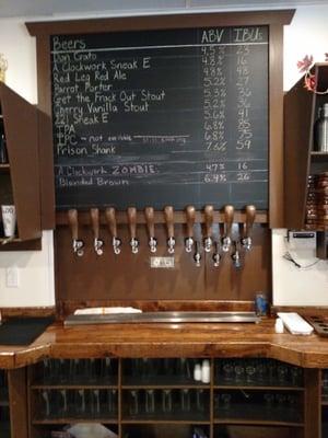 12 unique beers on tap