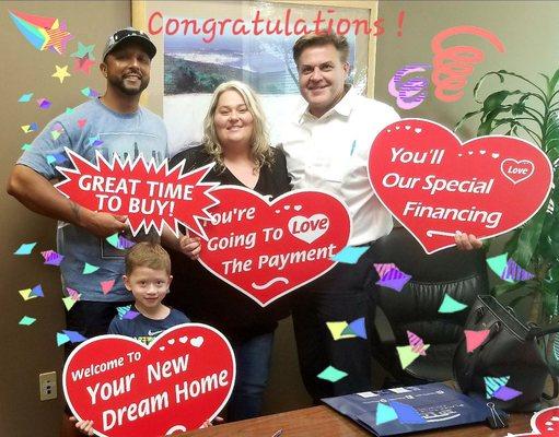 Congratulations to this family for their new home purchase