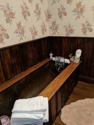 This is a 150 year old copper bathtub