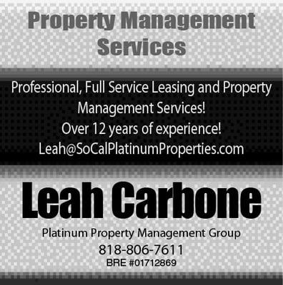 Leah Carbone -Platinum Property Management Group