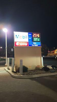 Signage with Fuel Prices 10-17-2023