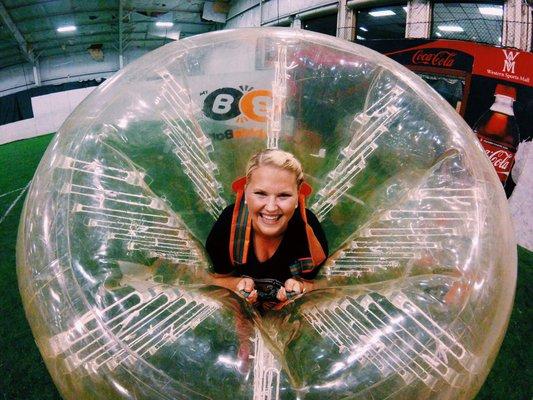 Inside the bubble ball