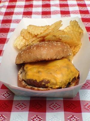 Sirloin Beef Burger with chips