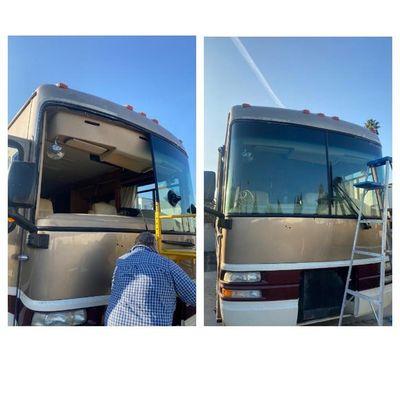 Motorhome windshield Replacement Completed