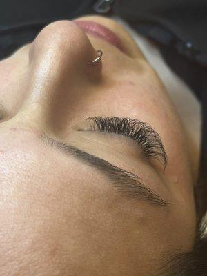 Top view eyelash extensions