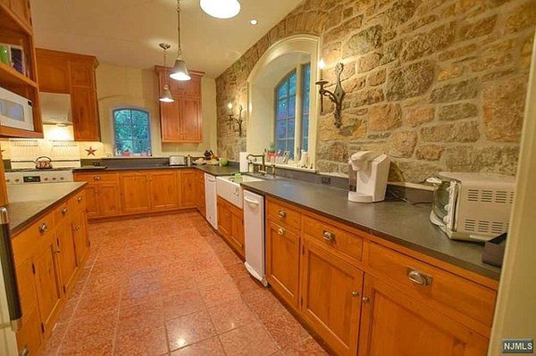 Interior stone kitchen!