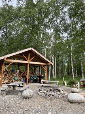 Pavilion, Fire Pit, Grill, and Picnic Area.