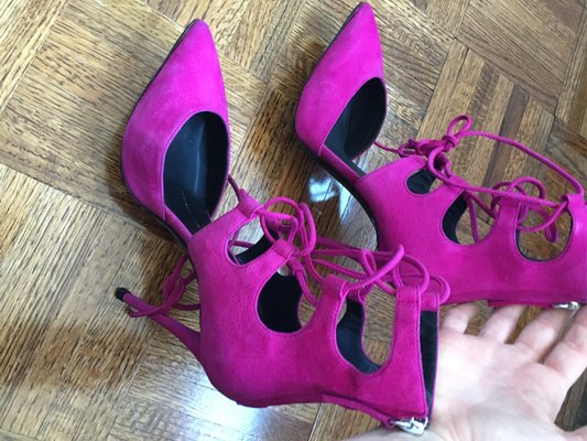 Pink Suede Pumps- After the cleaning