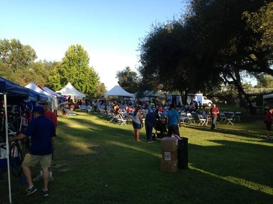 Vendors gathering on Friday night