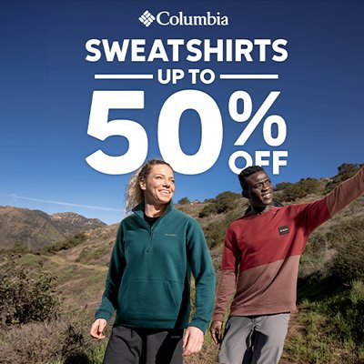 Sweatshirts up to 50% off