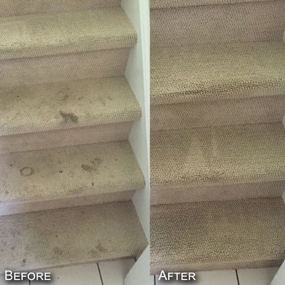 Brielle's Rug Cleaning NYC - Stair Cleaning before & after