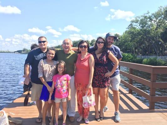 Group photo at the water