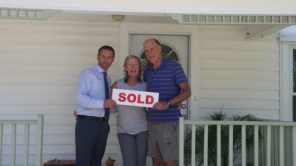 Robert and Stephine in their new Florida style home in the historic district of Punta Gordas.