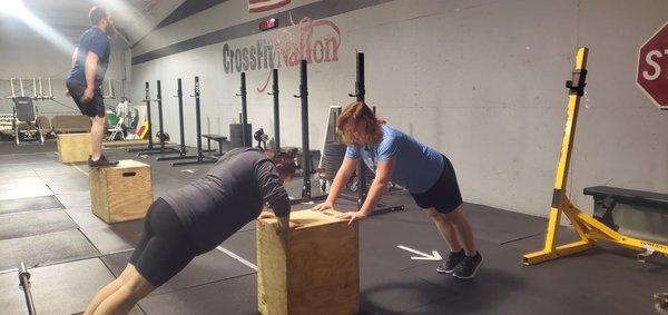 Push ups on a box