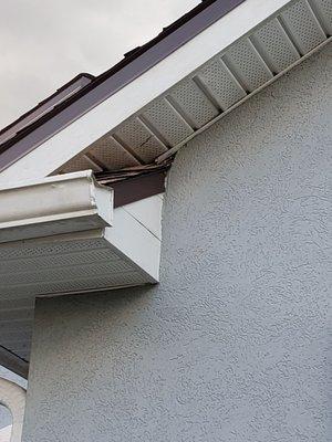 Damaged stucco that caused during their installation of roof