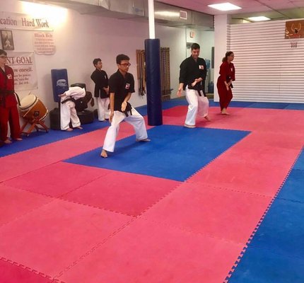 Our dojo doing kata (form)